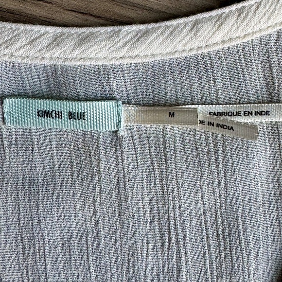 Kimchi Blue Cream Sleeveless Cold Shoulder Beaded Elatic Waist Dress Size M - Picture 5 of 16